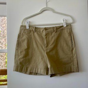 Vince Tan High-Rise Shorts, Size 12‎
